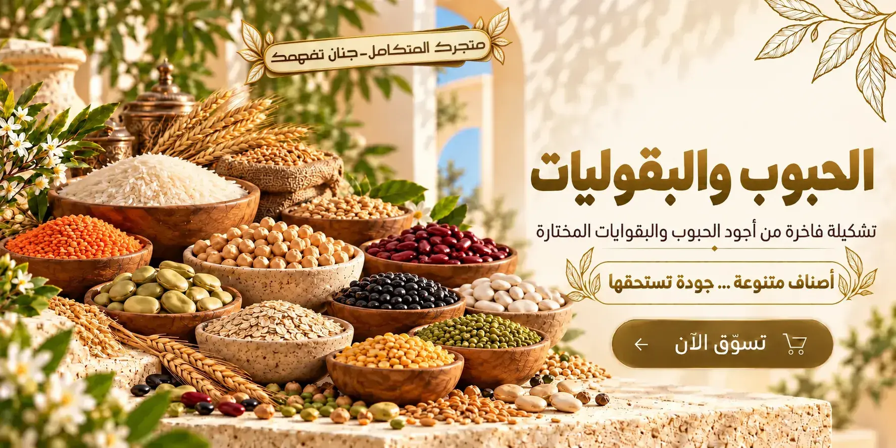 قسم الحبوب والبقوليات من جنان